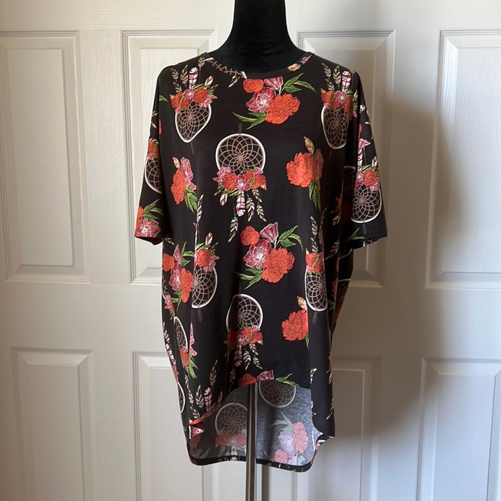 Dream Catcher Print LuLaRoe Print Irma Brown and Burnt Orange Tones